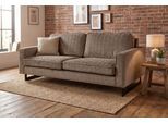3-Sitzer HOME AFFAIRE "Maxi-Ausführung Pinto, 236 cm, Cord, Chenille, Lederoptik", braun, B:236cm H:85cm T:97cm, 100% Polyester, Sofas, mit Keder, schwarze Metallfüße, Wellenunterfederung