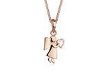 Kette mit Anhänger ELLI "Engel Herz Glücksbringer Symbol Schmuck Geschenk 925 Silber" Gr. 55, rosa (rosegold), Halsketten, Damen, 55, ohne Stein, Silber 925 (Sterlingsilber), L: 45