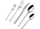 Besteck-Set HANSEATIC "SMART, wahlweise in glänzender oder matter Optik", silber (silberfarben), 60 Stk., Edelstahl 18/10, Essbesteck-Sets, leichtes und minimalistisches Design