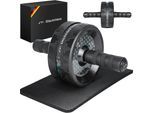 EliteAthlete® Bauchroller Bauchmuskeltrainer - AB Roller - Bauchtrainer für Zuhause - Bauch Weg - Abdominal Trainer - AB Wheel inkl. gepolsterter Kniematte - Blau