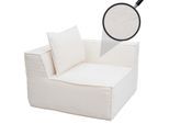 Eckteil/Zubehör für Sofa MCW-O54, Loungesessel Polstersessel Armlehne, Stoff/Textil (300g/m²) 63x97x97cm ~ creme