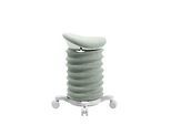 Topstar Hocker SITNESS 4D, ergonomisch, aktives Sitzen, gepolsterter Sattelsitz, höhenverstellbar, um 360° drehbar, Tragegriff, Rollen, papyrusweiss/grün