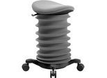Topstar Hocker SITNESS 4D, ergonomisch, aktives Sitzen, gepolsterter Sattelsitz, höhenverstellbar, um 360° drehbar, Tragegriff, Rollen, schwarz/grau