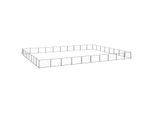 VidaXL Hundezwinger Stahl schwarz 10 m, 8 m, 70 cm