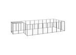 VidaXL Hundezwinger schwarz 5,5 m, 2,2 m, 1,1 m