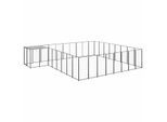 VidaXL Hundezwinger schwarz 5,5 m, 4,4 m, 1,1 m