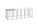 VidaXL Hundezwinger silber 3,3 m, 1,1 m, 1,1 m