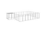 VidaXL Hundezwinger silber 5,5 m, 3,3 m, 1,1 m