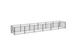 VidaXL Hundezwinger Stahl schwarz 6 m, 1 m, 70 cm