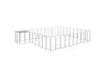 VidaXL Hundezwinger silber 6,6 m, 4,4 m, 1,1 m