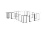 VidaXL Hundezwinger schwarz 4,4 m, 4,4 m, 1,1 m