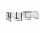 VidaXL Hundezwinger Stahl schwarz 3 m, 1 m, 70 cm