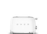 Smeg Toaster 50´s Style, Weiß, Metall, 31x19.8x19.5 cm, einseitiges Toasten, Krümelschublade, Auftaufunktion, Aufwärmfunktion, Schnellstoppfunktion, Cool-Touch-Gehäuse, wärmeisoliertes Gehäuse, automatischer Auswurf nach Röstende, automatische Zentrierung der Toastscheibe, Bagel-Funktion, Küchengeräte, Toaster