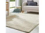 Hochflor-Teppich OTTO HOME "Canberra", beige, B:120cm H:40mm L:170cm, Polypropylen (PP), Teppiche, Uni Farben, weich & kuschelig, Wohnzimmer, Schlafzimmer