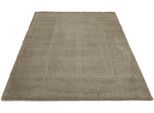 Teppich OTTO HOME "Santos", grau (taupe), B:60cm H:27mm L:130cm, Polyester, Teppiche, Teppich, Uni-Farben, sehr weicher Flor, fußwarm