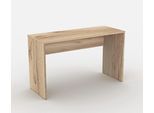 Schreibtisch HOME AFFAIRE "AGAPI", braun (eiche grand natural, eiche grand natural, eiche grand natural), B:130cm H:75cm T:50cm, Tische, Schreibtisch, Breite 130, Computertisch im modernen Design & viel Arbeitsfläche