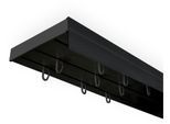 Gardinenschiene SN DECO GROUP "Vorhangschiene SH mit Blende", schwarz, L:220cm T:8,95cm, Kunststoff, Gardinenstangen, Gardinenschiene