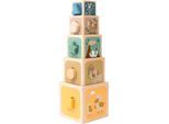 Stapelspielzeug STERNTALER "Steck- & Stapelspiel", beige (natur), Stapelspielzeug, Baby, Holz, FSC - schützt Wald