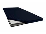 Spannbettlaken JANINE "TOPPER 5001", schwarz, 1 Stk., Jersey-Elasthan, 100x200 100x210 100x220 90x200 90x210 90x220 10cm, Jersey-Elasthan, Obermaterial: 95% Baumwolle, 5% Elasthan, Bettlaken, Spannbettlaken, mit Rundumgummizug
