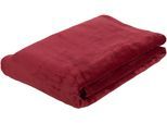 Wohndecke GÖZZE "Memphis", rot, B:180cm L:220cm, Polyester, Wohndecken, Wohndecke, in tollen Unifarben, Kuscheldecke