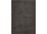 Teppich OTTO HOME "Santos", grau (anthrazit), B:60cm H:27mm L:130cm, Polyester, Teppiche, Teppich, Uni-Farben, sehr weicher Flor, fußwarm