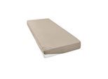 Spannbettlaken OTTO HOME "Strawberry in Gr. 90x200, 140x200 oder 180x200 cm", beige, B:140cm L:200cm, Jersey, Obermaterial: 50% Baumwolle, 50% Polyester, Bettlaken, Spannbettlaken, für Matratzen bis 18cm Höhe, Spannbetttuch, Baumwollmischung