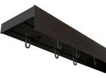 Gardinenschiene SN DECO GROUP "Vorhangschiene SH (1) mit Blende 5 cm" Gr. 1, schwarz (schwarz, wengefarben), L:120cm T:7,7cm, Kunststoff, Gardinenstangen, Gardinenschiene
