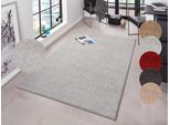 Teppich HANSE HOME "Pure 100 Kurzflor" Gr. 2, grau, B:80cm H:13mm L:150cm, Kunstfaser, Teppiche, Teppich, Kurzflor, uni, umkettelt, Läufer, Wohnzimmer, Kinderzimmer, Flur