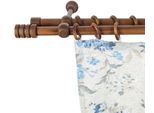 Gardinenstange SN DECO GROUP "Pisa", braun (walnussfarben), L:440cm, Holzwerkstoff, Gardinenstangen, Gardinenstange, 28 mm, Holz, verschiedene Längen und Farben, Komplettset