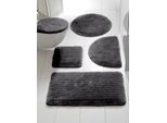 Badematte HEINE HOME Gr. 1, grau (anthrazit), rechteckig (45cm x 50cm ), 1 Stk., Badematten, Badematte