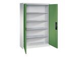 C+P Schwerlastschrank Acurado, 1950x1200x400mm, 7035/6011 ; C + P Möbelsysteme (8930-052|S10277)