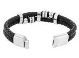 Armband ADELIA´S "Unisex Armband aus Leder 23,5 cm", schwarz, Armbänder, Damen, 24cm, Leder, Armband, Geschenkidee: zeitlos und vielseitig
