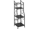 Ablageregal HEINE HOME, schwarz, B:30cm H:95cm T:30cm, Metall, Regale, Ablageregal