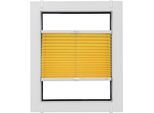 Plissee SUNLINES "Young Style Energy Saving", gelb (mais, weiß, weiß), B:62,5cm H:120cm, Obermaterial: 100% Polyester, Plissees, Plissee, nach Maß, mit Energiespareffekt, verspannt mit Simply-Fix Klemmträger