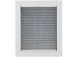 Plissee SUNLINES "Young Style Energy Saving", silber (silberfarben, weiß, weiß), B:40cm H:85cm, Obermaterial: 100% Polyester, Plissees, Plissee, nach Maß, mit Energiespareffekt, verspannt mit Simply-Fix Klemmträger