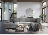 Wohnlandschaft SIT & MORE "Latigo U-Form", grau, B:346cm T:201cm, Sofas, Wohnlandschaft, mit Mega-Recamiere, wahlweise mit Bettfunktion und Bettkasten