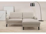 Ecksofa HOME AFFAIRE "Lecce, L-Form, Federkernpolsterung, Breite 194 cm", taupe, B:194cm H:86cm T:164cm, 100% Polyester, Sofas, Ecksofa, inkl. saugroboterfreundliche Höhe & schmale Armlehnen