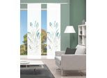 Schiebegardine VISION S "AYENE 2er SET" Gr. 1, blau (petrol), B:60cm H:260cm, Polyester, Gardinen, Schiebegardine, Schiebevorhang Digidruck 2er Set AYENE