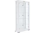Vitrine FIF MÖBEL "STELLA", weiß, B:86cm H:178cm T:38cm, Holzwerkstoff, Sicherheitsglas ESG, Schränke, Vitrine, Standvitrine/Glasvitrine 2x Glastür,perfekt für Sammler,Sammlervitrine