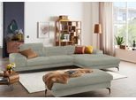 Ecksofa W.SCHILLIG "piedroo, Designsofa mit tollem Sitzkomfort, bequem und elegant, L-Form", grau (stone r66), B:343cm H:70cm T:193cm, Chenille-Flachgewebe R66 (85% Polyester, 15% Nylon), Sofas, Ecksofa, Kopfteilverstellung, wahlweise mit Sitztiefenverstellung, Breite 343cm