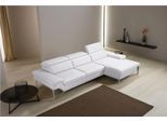 Ecksofa EGOITALIANO "Princess, elegantes Designsofa mit erstklassigem Sitzkomfort, L-Form", weiß, B:282cm H:95cm T:168cm, Leder »BULL« (echtes Rindsleder). Geschliffenes, pigmentiertes und behandeltes Rindsleder mit einer Dicke von 1, 3-1, 5 mm. Dieses Leder zeigt eine ziemlich weiche Hand mit einem halb undurchsichtigen Aussehen. Es handelt sich um ein geschütztes Leder. Eine leichte Deckschicht