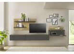 Büromöbel-Set HOME AFFAIRE "CiTY/GiRON", grau (anthrazit), B:350cm H:180cm T:30cm, Arbeitsmöbel-Sets, Büromöbel-Set, Home Office