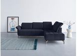 Ecksofa HOME AFFAIRE "Fresh L-Form", blau (navy), B:260cm H:79cm T:220cm, 100% Polyester, Sofas, Ecksofa, Federkern, wahlweise Kopfteilverstellung und motorischer Vorziehsitz