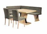 Eckbankgruppe HOME AFFAIRE "Laros Sitzgruppe, Eckbank, Stühle, Tisch", braun (dunkelbraun, dunkelbraun, natur), B:182cm H:87,5cm T:141cm, 100% PES, Sitzmöbel-Sets, Eckbankgruppe, perfekt für Küche, Esszimmer, Wohnzimmer, Bestseller