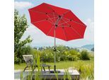 Sonnenschirm SCHNEIDER SCHIRME "Venedig", rot, Obermaterial: 100% Polyester, Standschirme, Sonnenschirm, ohne Schirmständer