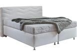 Boxspringbett "Sigma", weiß, B:175cm L:210cm, Bezug Bett: Microvelours (100% Polyester) oder Feinstruktur (100% Polyester);Bezug Bonnell-Federkernmatratze: 100% Polyester;Bezug Kaltschaummatratze: 100% Polyester;Bezug Tonnentaschenfederkernmatratze: 80% Baumwolle, 20%Polyester, WESTFALIA SCHLAFKOMFORT, Komplettbetten, Boxspringbett