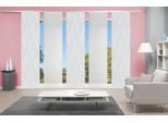 Schiebegardine VISION S "5ER SET WAVE" Gr. 1, grau, B:60cm H:260cm, Polyester, Gardinen, Schiebegardine, HxB: 260x60, Schiebevorhang 5er Set Digitaldruck