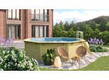 Achteckpool KONIFERA "MADRID V2", natur, B:470cm H:124cm L:470cm Ø:508cm, Schwimmbecken, Achteckpool, BxLxH: 470x470x124 cm