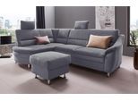 Ecksofa HOME AFFAIRE "Cardoso L-Form", grau, B:250cm H:90cm T:175cm, Struktur imprägniert (100% Polyester);Luxus-Microfaser ALTARA NUBUCK (100% Polyester);Struktur (52% Polyester, 35% Polyacryl, 13% Baumwolle);Luxus-Microfaser weich (90% Polyester, 10% Polyamid), Sofas, Ecksofa, Federkern, wahlweise mit Bett, Schubkasten
