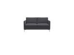 2-Sitzer FLEXLUX "Fiore, super Sitzkomfort durch Kaltschaum im Sitz", grau (dervit grau), B:149cm H:85cm T:92cm, 100% Polyester, Sofas, 2-Sitzer, schmale Armlehnen, Füße Alu